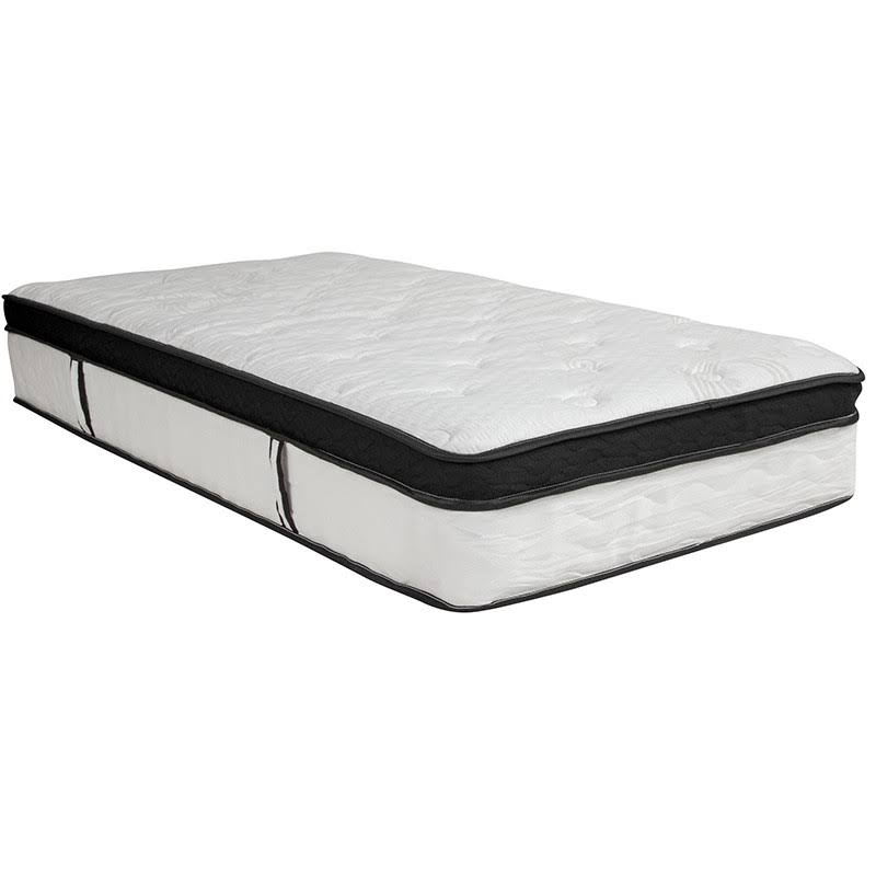 Merrick Lane 12 inch Twin Hybrid Pocket Spring u0026 CertiPUR-US Certified Memory Foam Mattress