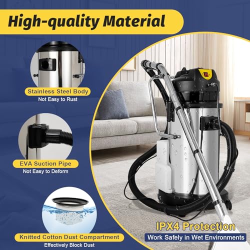BAIODNB 1000W/2kW Commercial Carpet Cleaner Machine, 360° Carpet Shampoo Machine Rug Cleaner Machine, Industrial Steam Cleaner Deep Steam Cleaner for Hotels, Offices