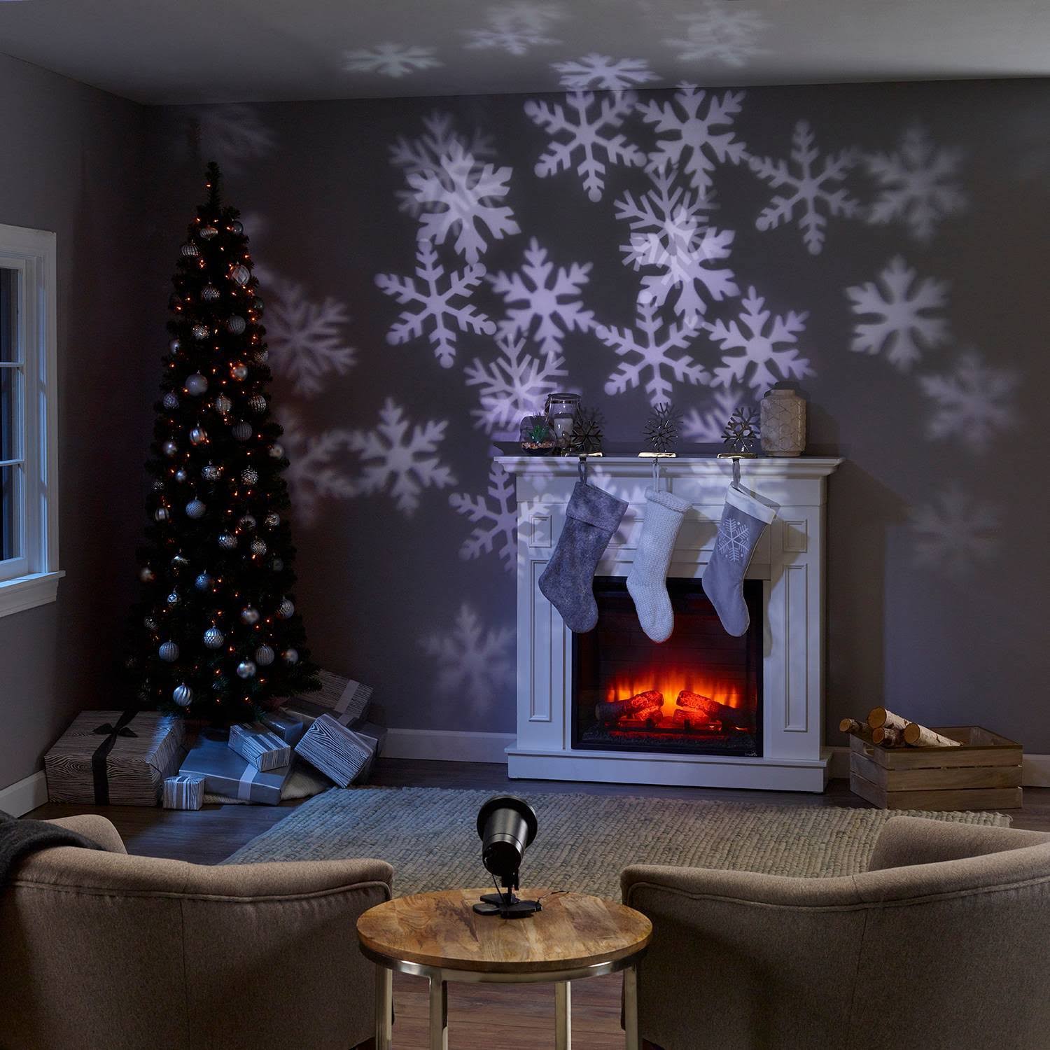 Philips Christmas LED Motion Projector Snowflake Patterns Cool White
