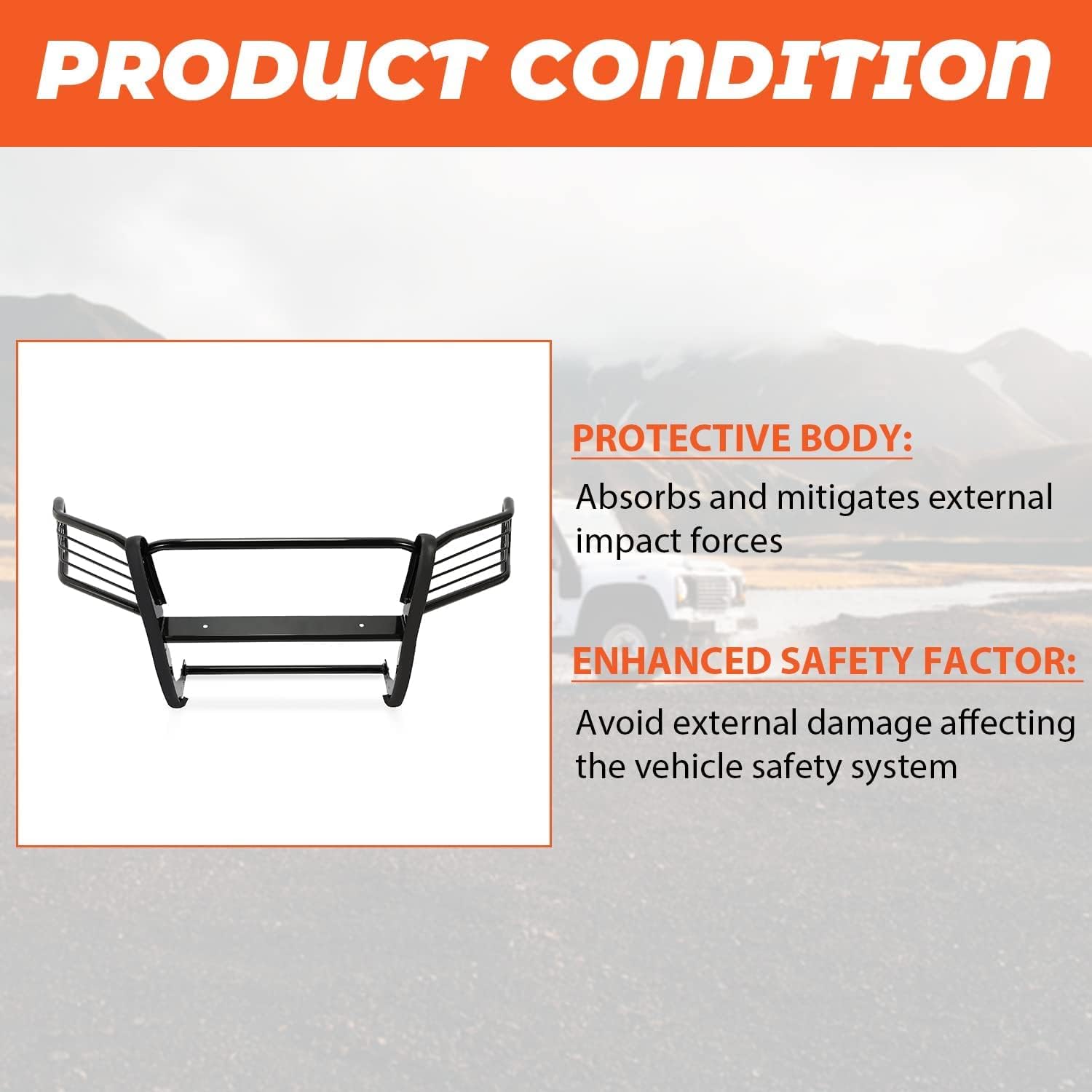 Kojem Brush Grill Guard Compatible with 2005-2014 Toyota Tacoma Front Bumper Grille Guard Protection Bull Bar Powder Coated Steel Black