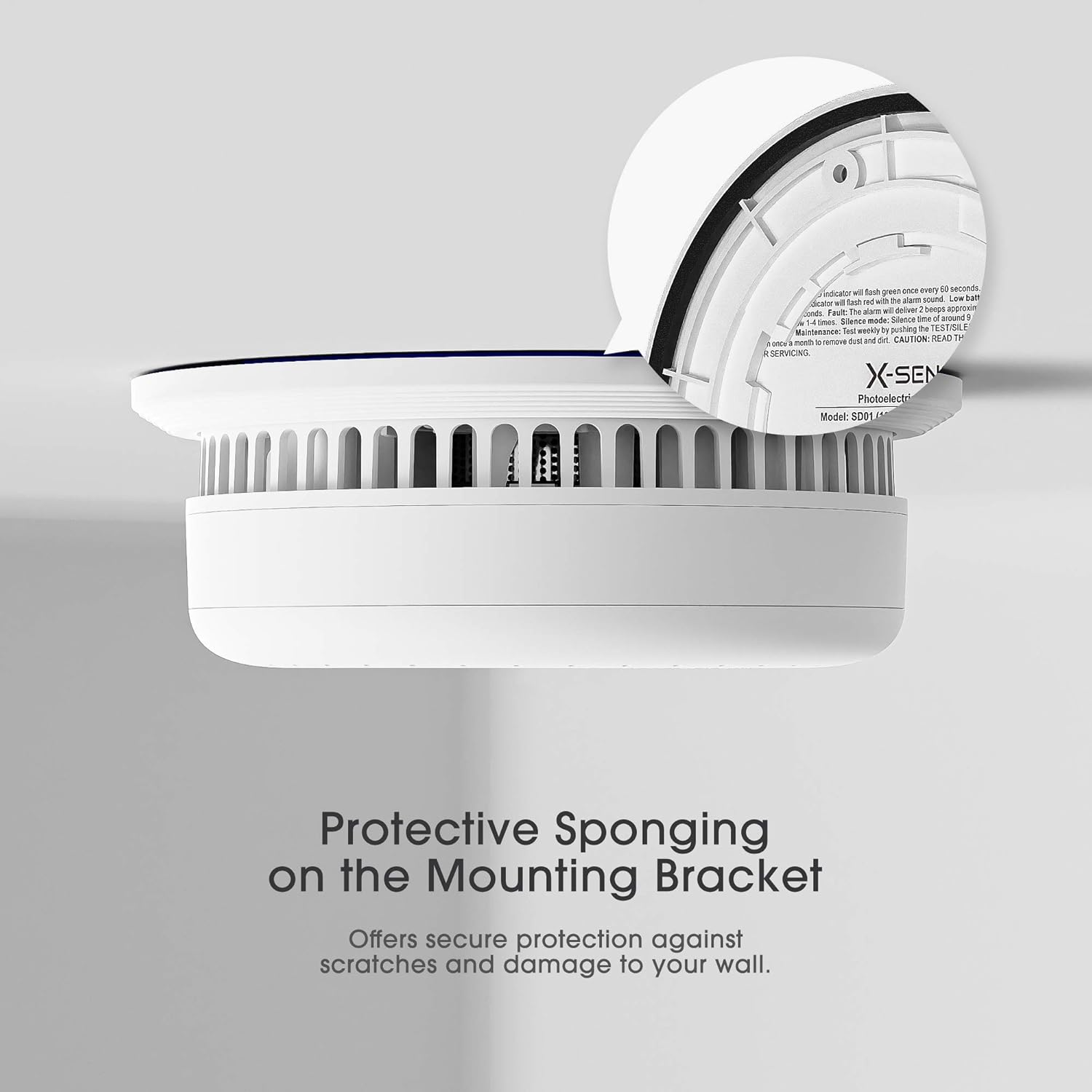 Smoke Detector with Escape Light, X-Sense SD01 10-Year Battery (Not Hardwired) Fire Smoke Alarm, Compliant with UL 217 Standard
