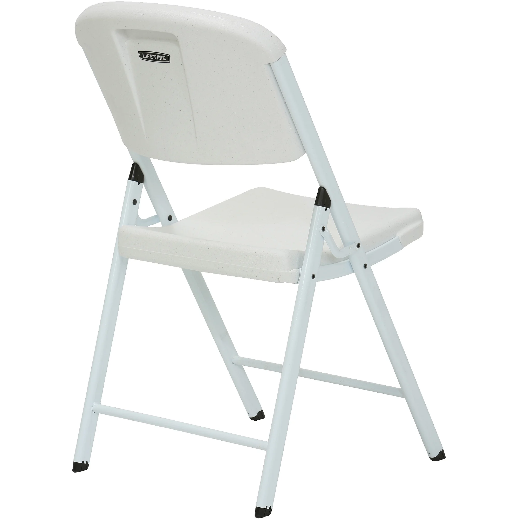 Lifetime Folding Chair, Indoor/Outdoor Commercial, White Granite, Adult Sized, Set of 4 (80359)