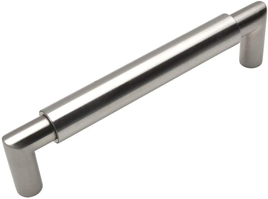 10 Pack - Cosmas 1500-128SN Satin Nickel Contemporary Cabinet Hardware Bar Handle Pull - 5 Inch (128mm) Hole Centers