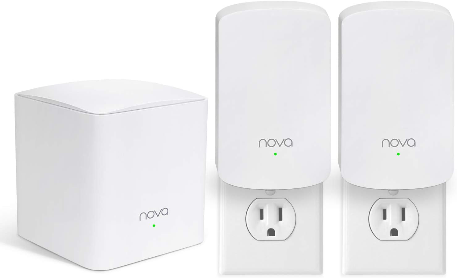 Tenda Nova Mesh WiFi System (MW3)-Up to 3500 sq.ft. Whole Home Coverage, WiFi Router and Extender Replacement, AC1200 Mesh Router for Wireless Internet, Works with Alexa, Parental Controls, 3-pack