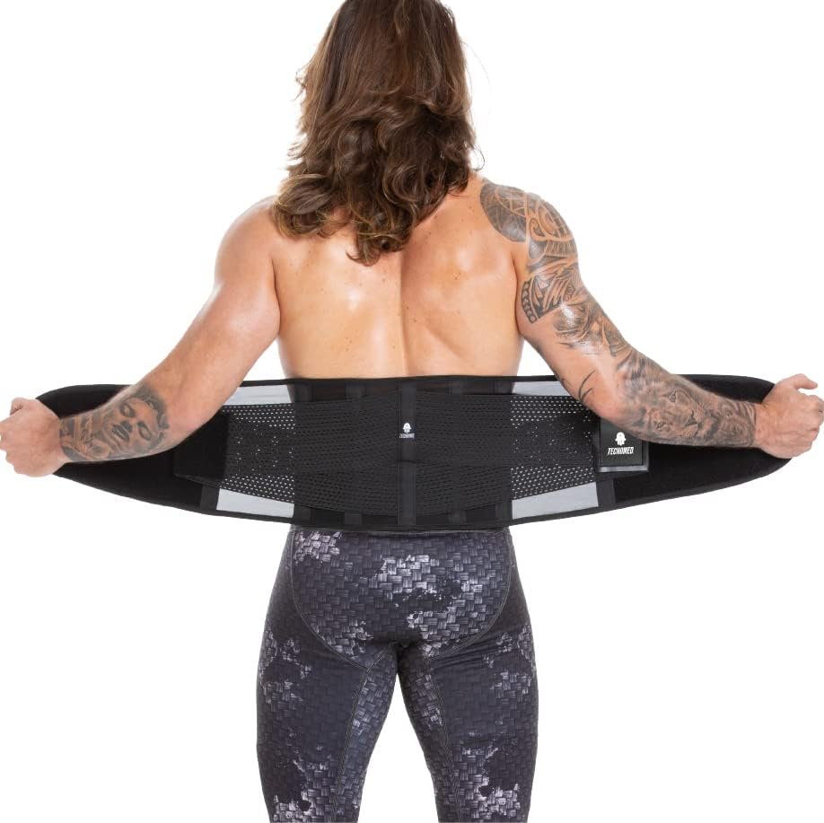 TECNOMED Lumbar Support Belt Back Brace for Lower Back Pain, Herniated Disc, Sciatica, Scoliosis and More! &ndash; Breathable Mesh Design