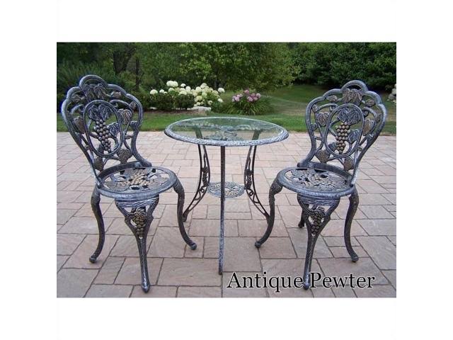 Oakland Living Vineyard Bistro Set; Antique Bronze