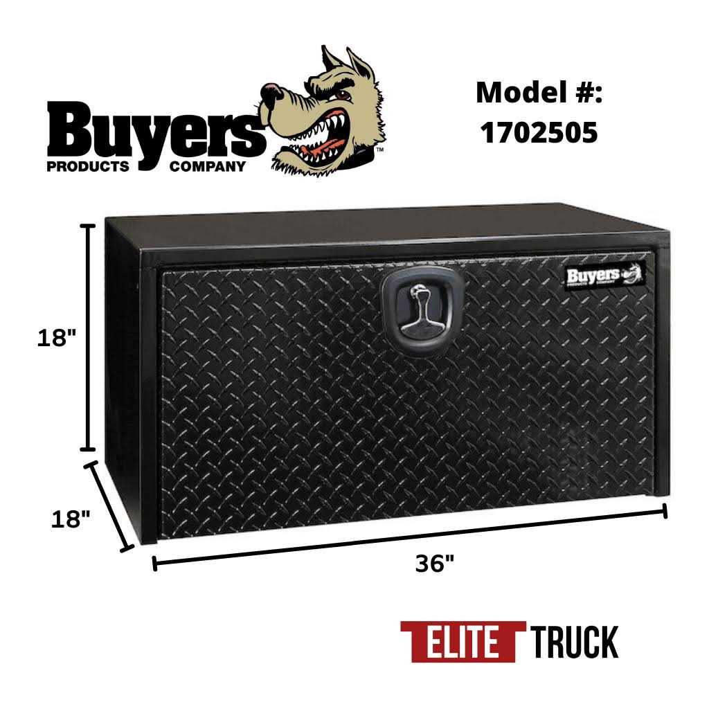Buyers Products Steel Underbody Truck Box with Diamond Tread Aluminum Door Black 1702505 - Shop Hardware Tools Online Store