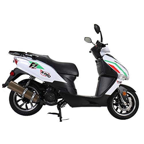 X-PRO 150cc Moped Street Gas Moped 150cc Adult Bike with 13" Aluminum Wheels! (Blue)
