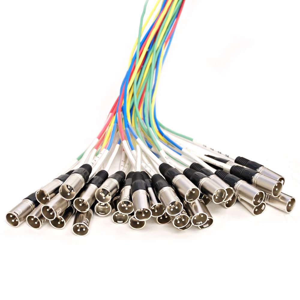 Seismic Audio Rack Mount 32 Channel TRS Combo Splitter Snake Cable-5' and 30' XLR Trunks (SARMSS-32x530)