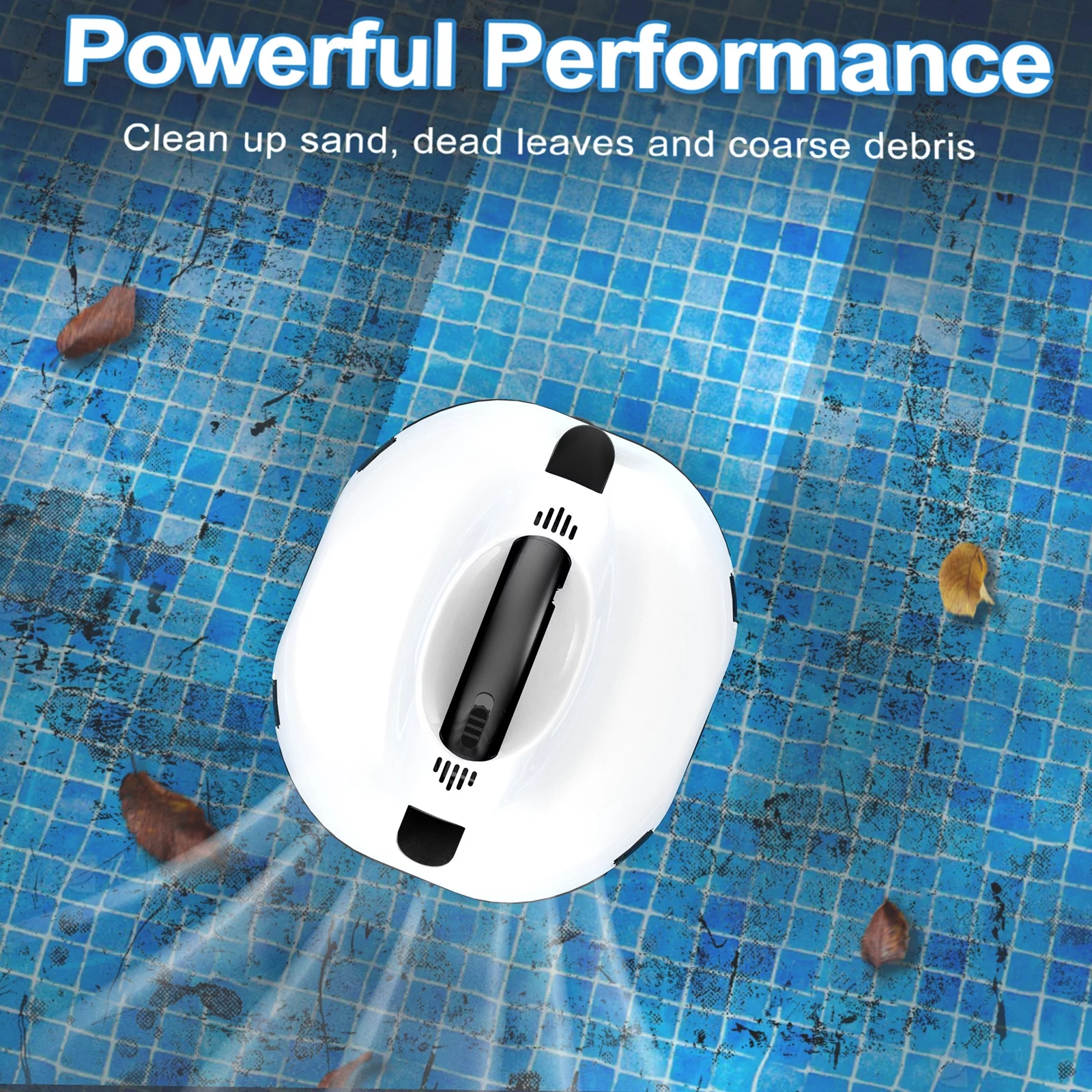 Arealer Full Automatic Robotic Pool Cleaner Self-Parking Cordless Pool Vacuum Cleaner Robot
