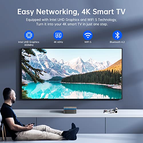 KAMRUI Mini PC, AK1 Plus, 12th Gen N95 Processor (Up to 3.4GHz), Mini Desktop Computers 16GB DDR4 1TB SSD Support 4K UHD, LAN, WiFi/BT 4.2, Micro Tower for Business, Office, Home Server