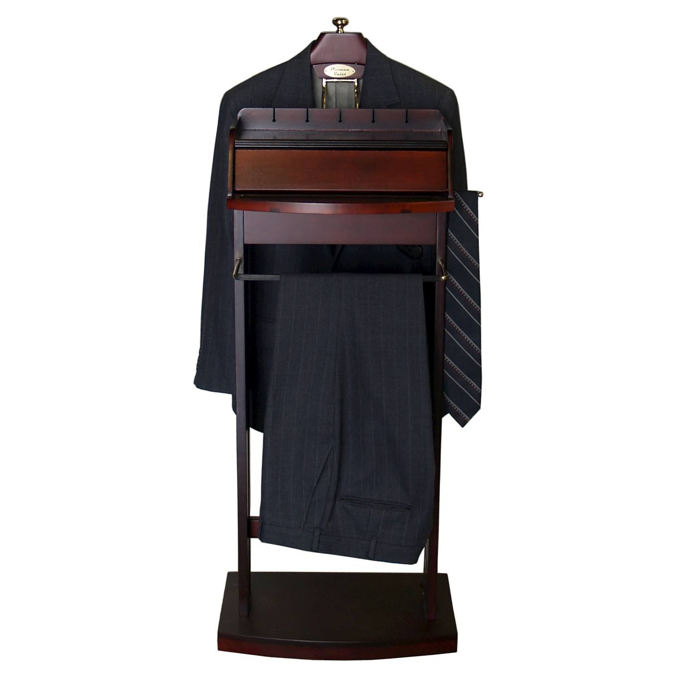 Proman Products Excalibur Wardrobe Valet, Dark Mahogany