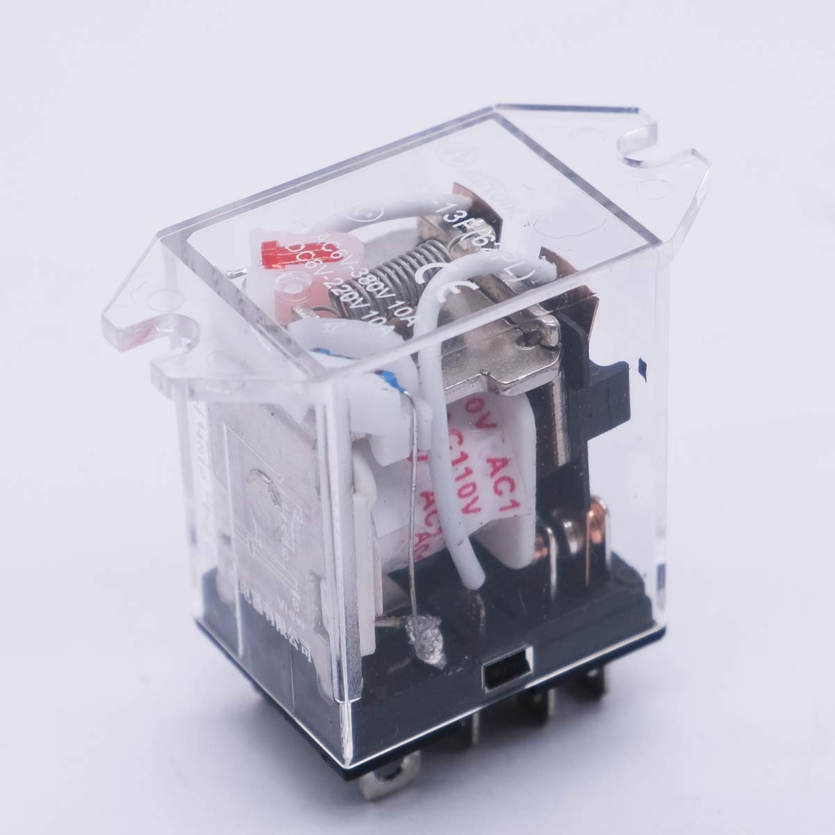 mxuteuk 2pcs DC 24V Coil Relay 8 Pin 10A DPDT LED Indicator Electromagnetic Power Relay General Purpose JQX-13F-DZ-DC24V Pack of 2