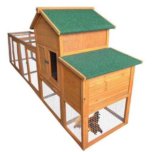 RUNVA 122''Chicken Coop with Nest Box Poultry Cage with Removable Tray - Pet Supplies online store