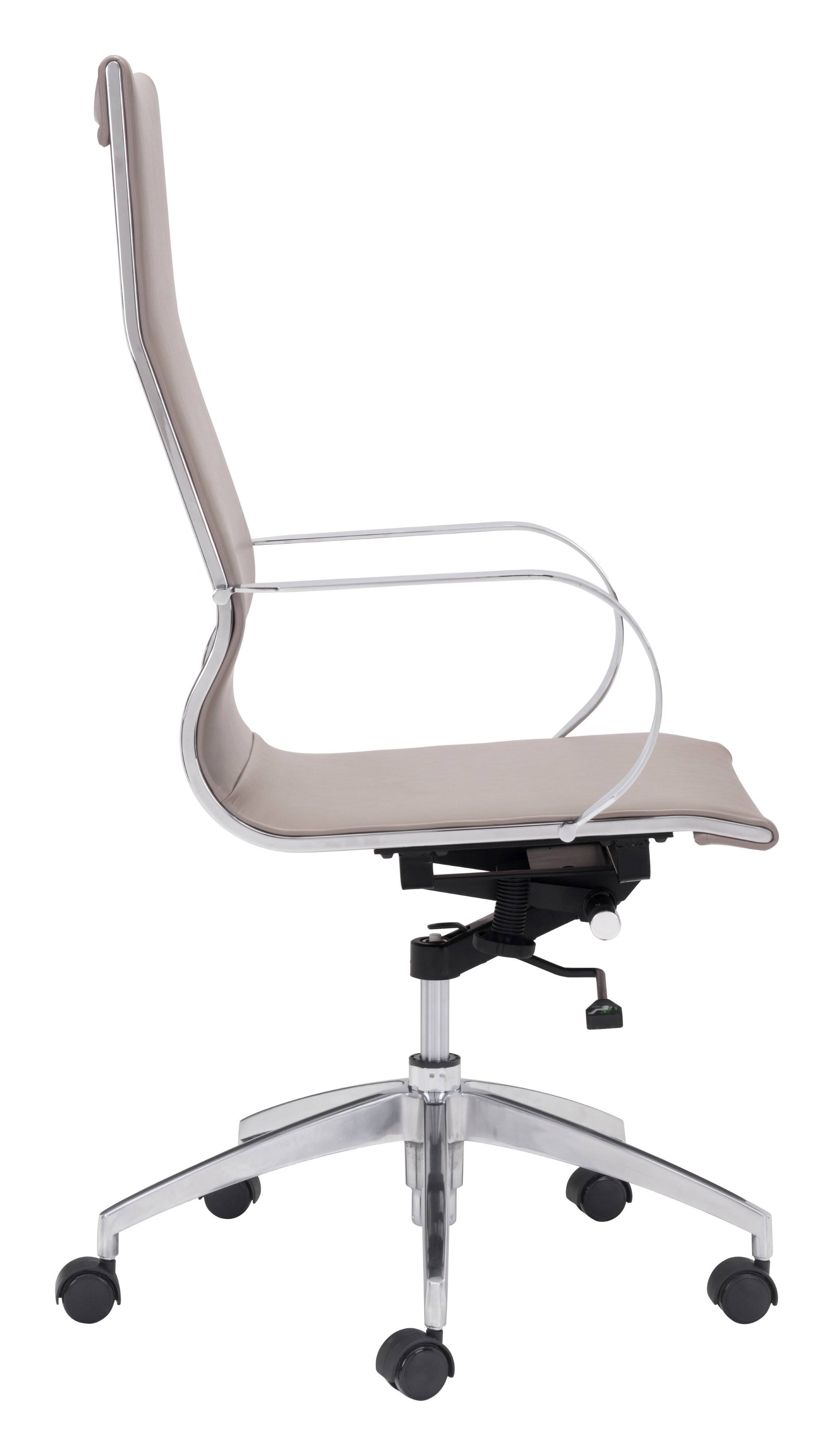 Zuo Modern Glider Hi Back Office Chair Black