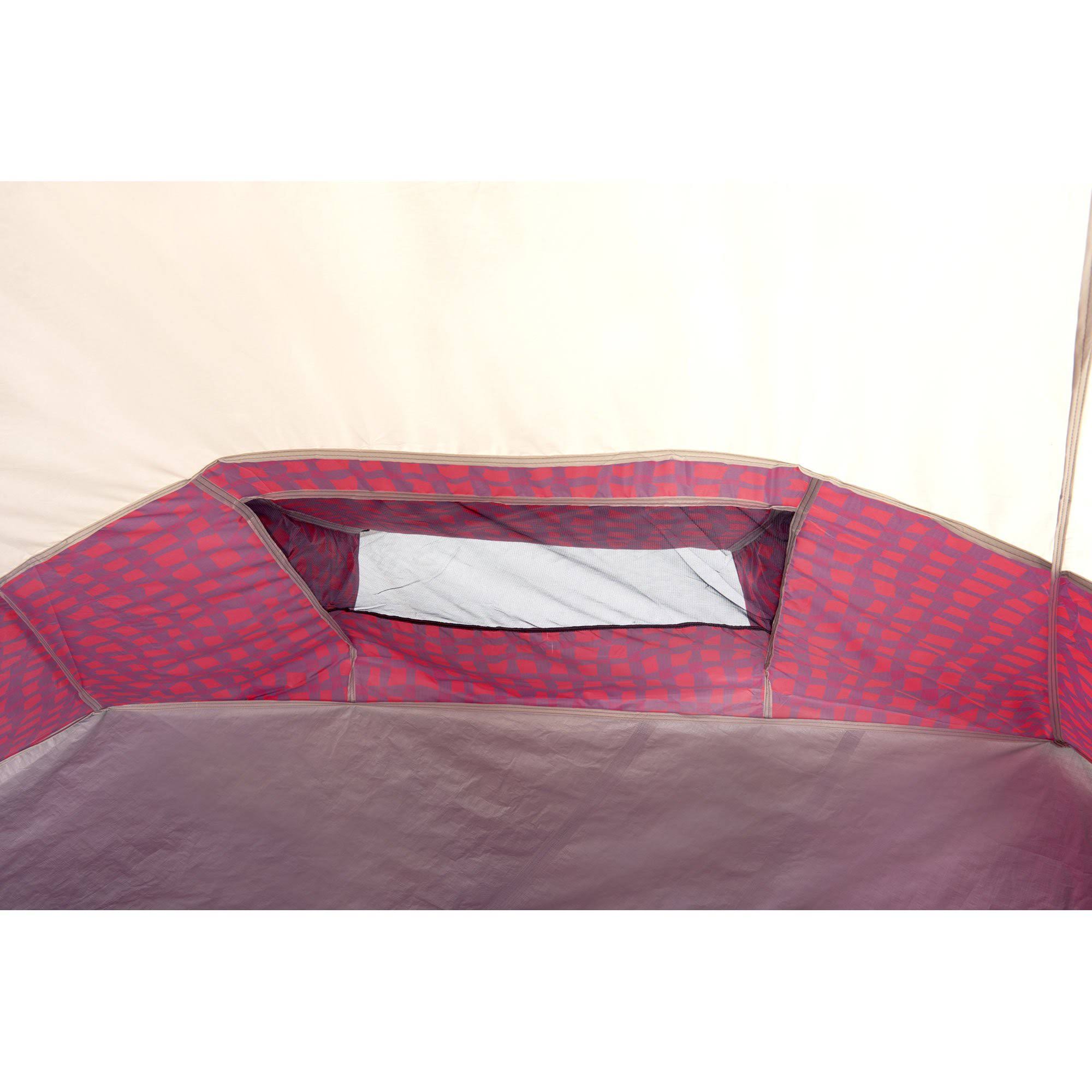 Wenzel 11.5 x 10 Shenanigan Large 5 Person Trail Camping Teepee Tent, Red Plaid