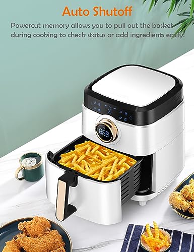 Air Fryer, 5.8 QT Airfryer Oven Large Air Fryer 1700W 8-in-1 with Touch Screen Air Fryers Detachable Dishwasher Safe Nonstick Basket Freidora de Aire 36 Recipes BPA & PFOA Free Air Fryer