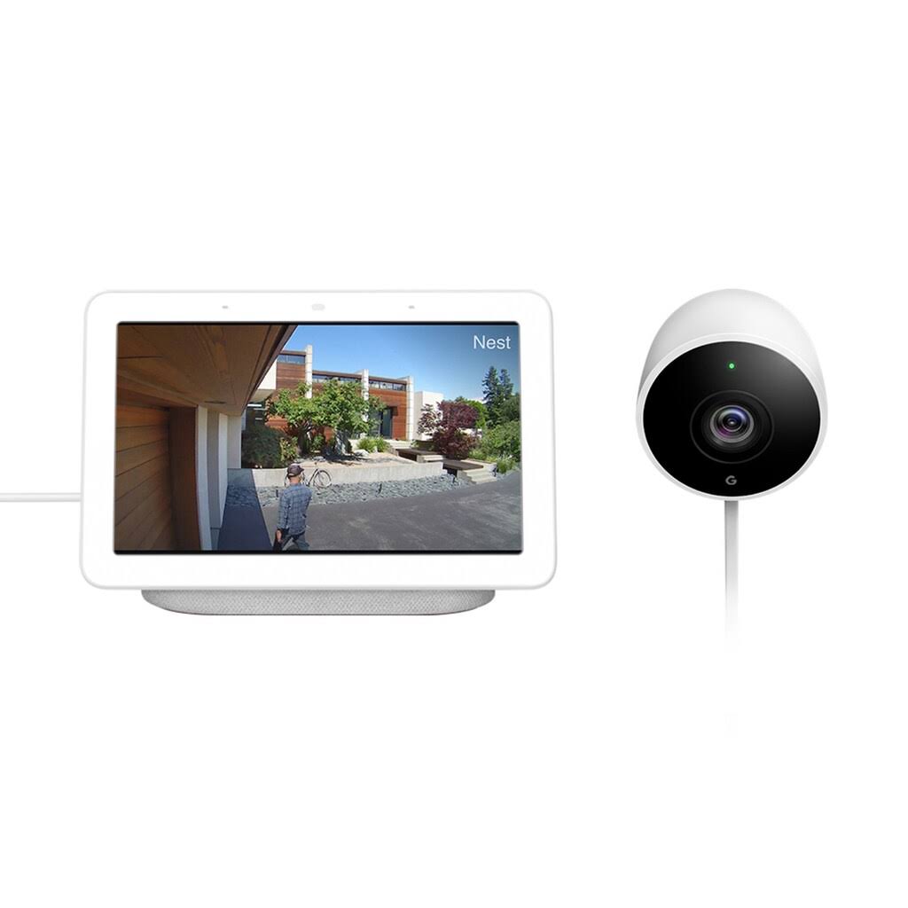 Google Nest Outdoor Cam + Google Nest Hub Chalk CAMOCH-K