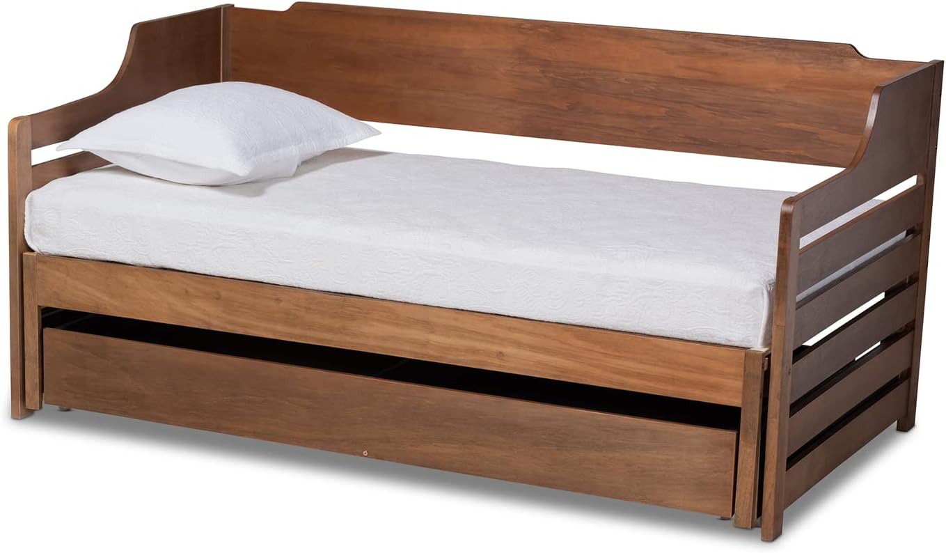 Baxton Studio Jameson Walnut Expandable Twin Size to King Size Daybed