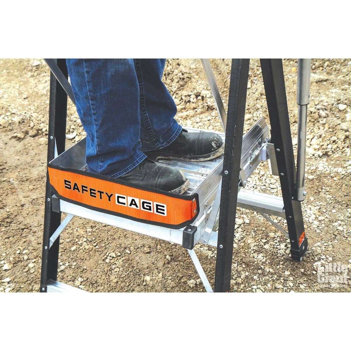 Little Giant Cage-Safety Fiberglass 2& Ladder 19602