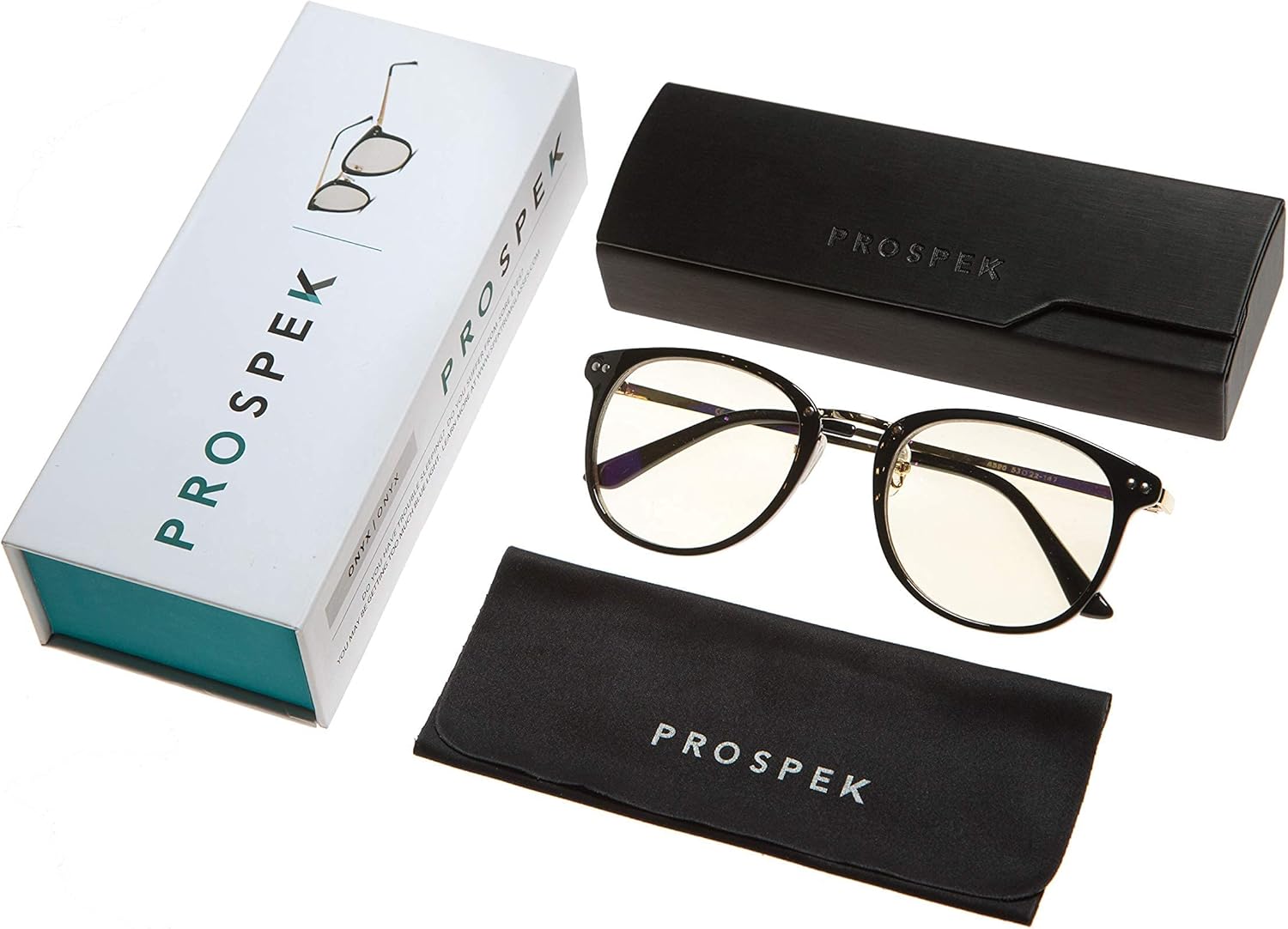 Blue Light Computer Glasses PROSPEK, Amber, Anti Glare Clear Lens, Protect from Screen's Blue Light, High Optical Quality Lenses
