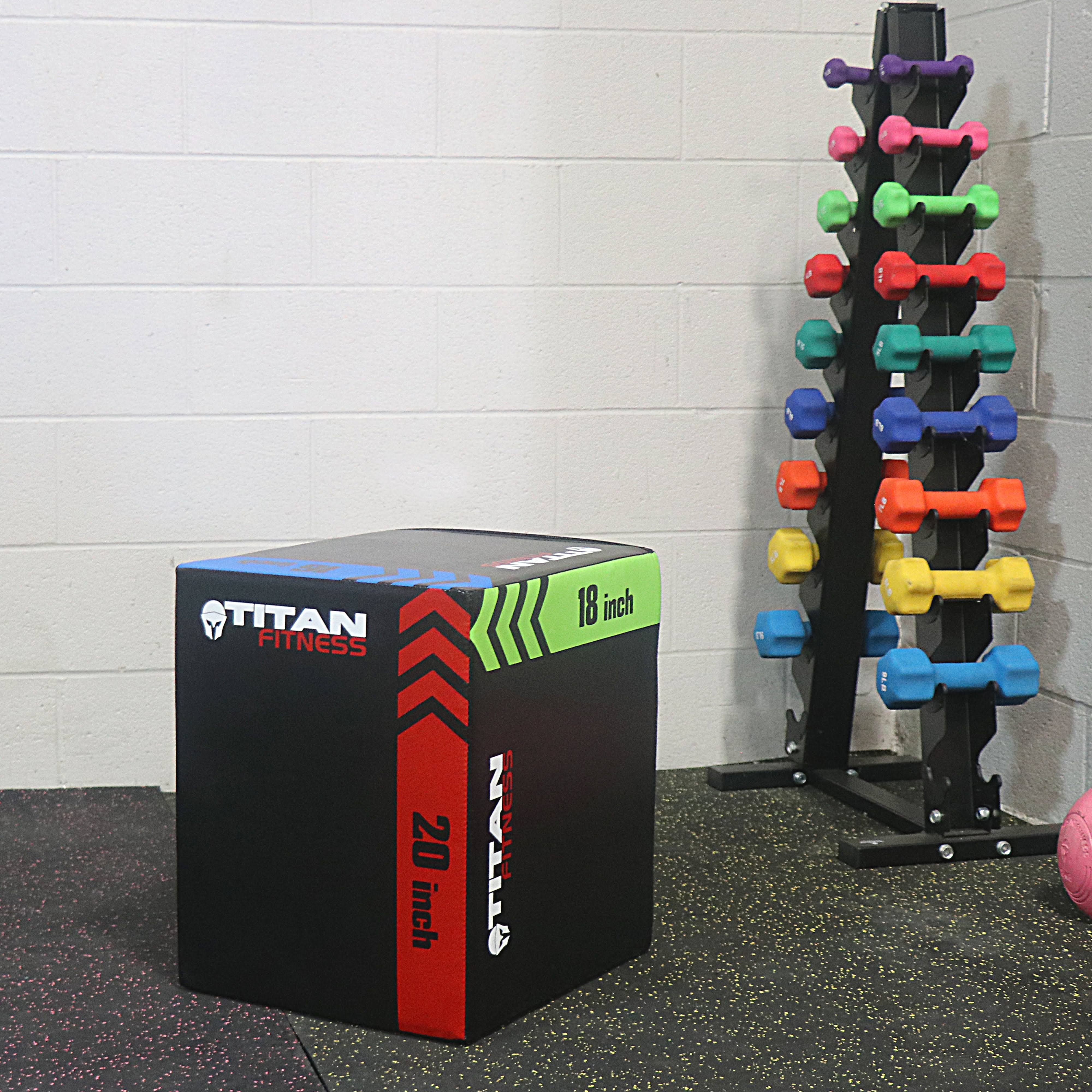 Titan 3-in-1 Heavy Foam Plyometric Box 16 inch 18 inch 20 inch