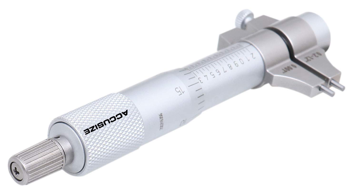 Accusize Industrial Tools 3-4'' by 0.001'' Inside Micrometer in Fitted Case, Satin Chrome Finished, Eg00-3224
