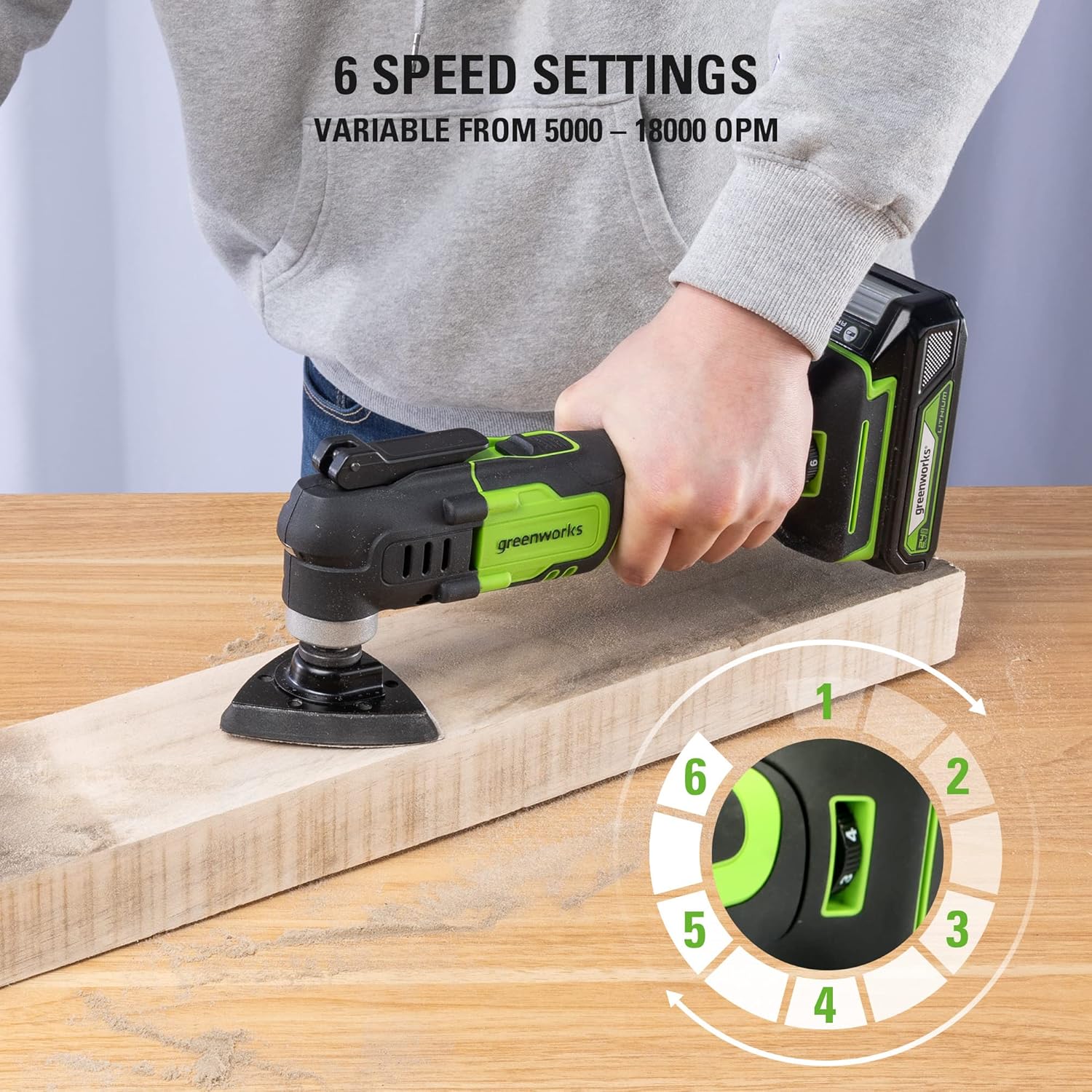 Greenworks 24V Cordless Multi-Tool, Battery and Charger Sold Separately Pack of 2