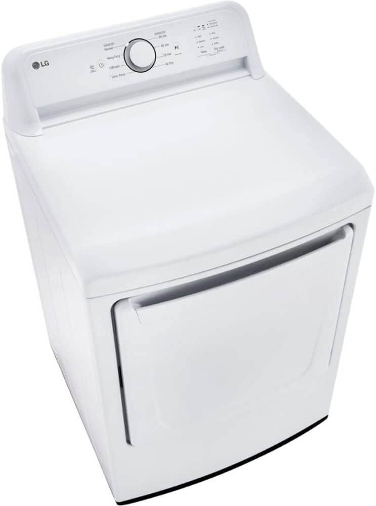 LG DLE6100W 7.3 Cu. Ft. White Front Load Smart Electric Dryer