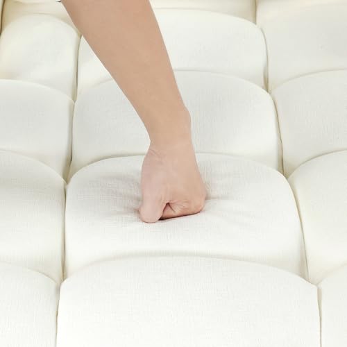 Oversized U-Shaped Sectional Sofa Couch Plush Corduroy Upholstered Modular Deep Seat Sofa&Couch Sectional W/Right Facing Chaise Lounge and 7 Toss Pillows for Home Apartment Living Room Furniture Sets