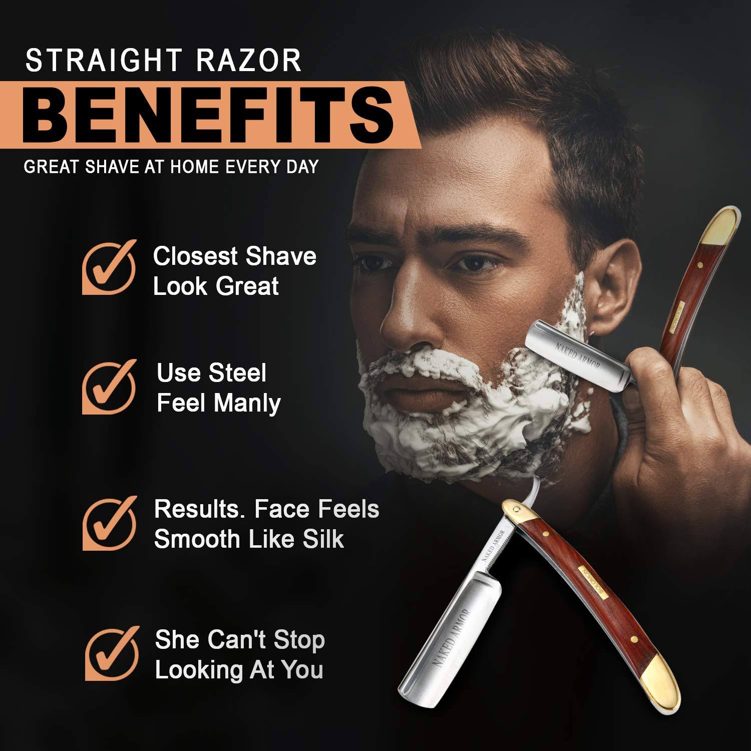 Best Straight Razor - Shave Ready Straight Edge Razor, Japanese Steel Biblical