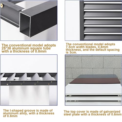 Aluminum Air Conditioner and Heat Pump Cover ,Mini Split Air Conditioner Cover for Outside Units ,Shelf Plant Stand ,Outdoor AC Unit Cover , Noise Reduction ,suitable for outdoor