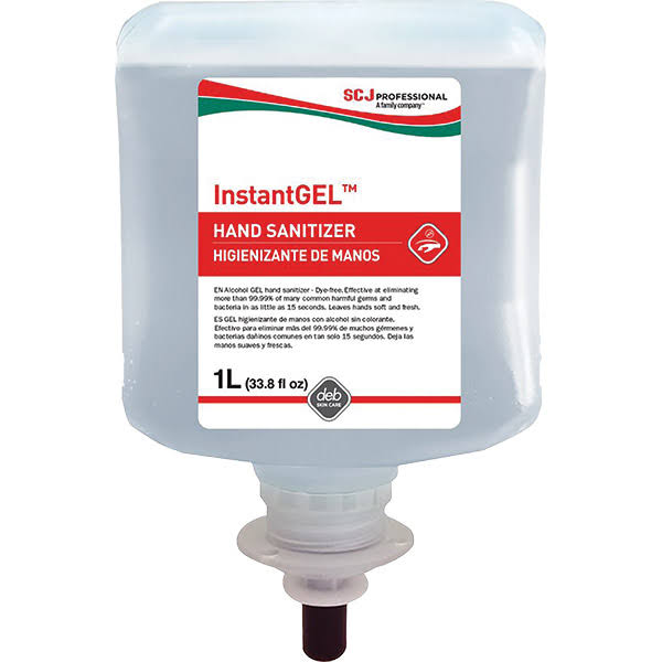 SC Johnson Professional InstantGEL Alcohol Hand Sanitizer, 1 L Cartridge, 6/Case