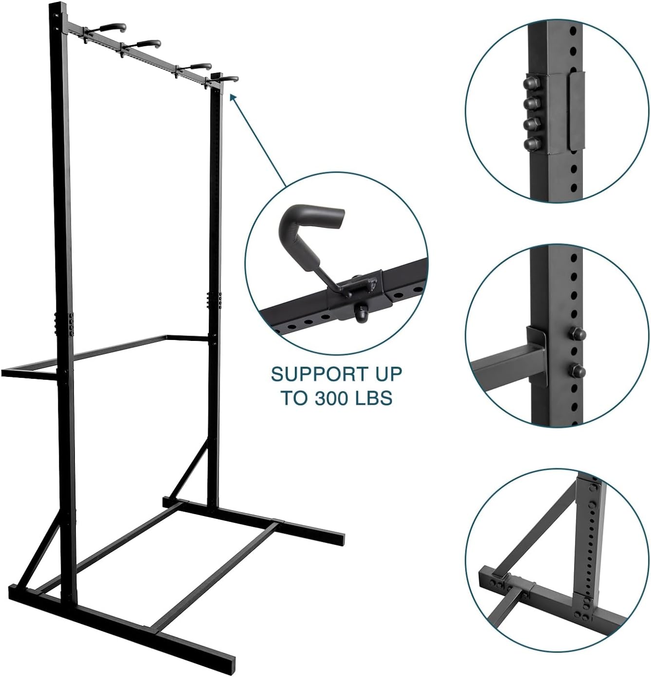 Freestanding Bike Rack Bicycle Storage Rack for Home and Garage Max 5 Bikes Solid Steel Indoor Floor Stand Organizer Sporting Gear Storage Station Sturdy Steel Vertical Bike Rack