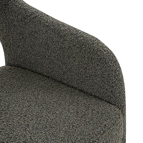 POLY & BARK Chios Dining Chair, Juniper Green Boucle