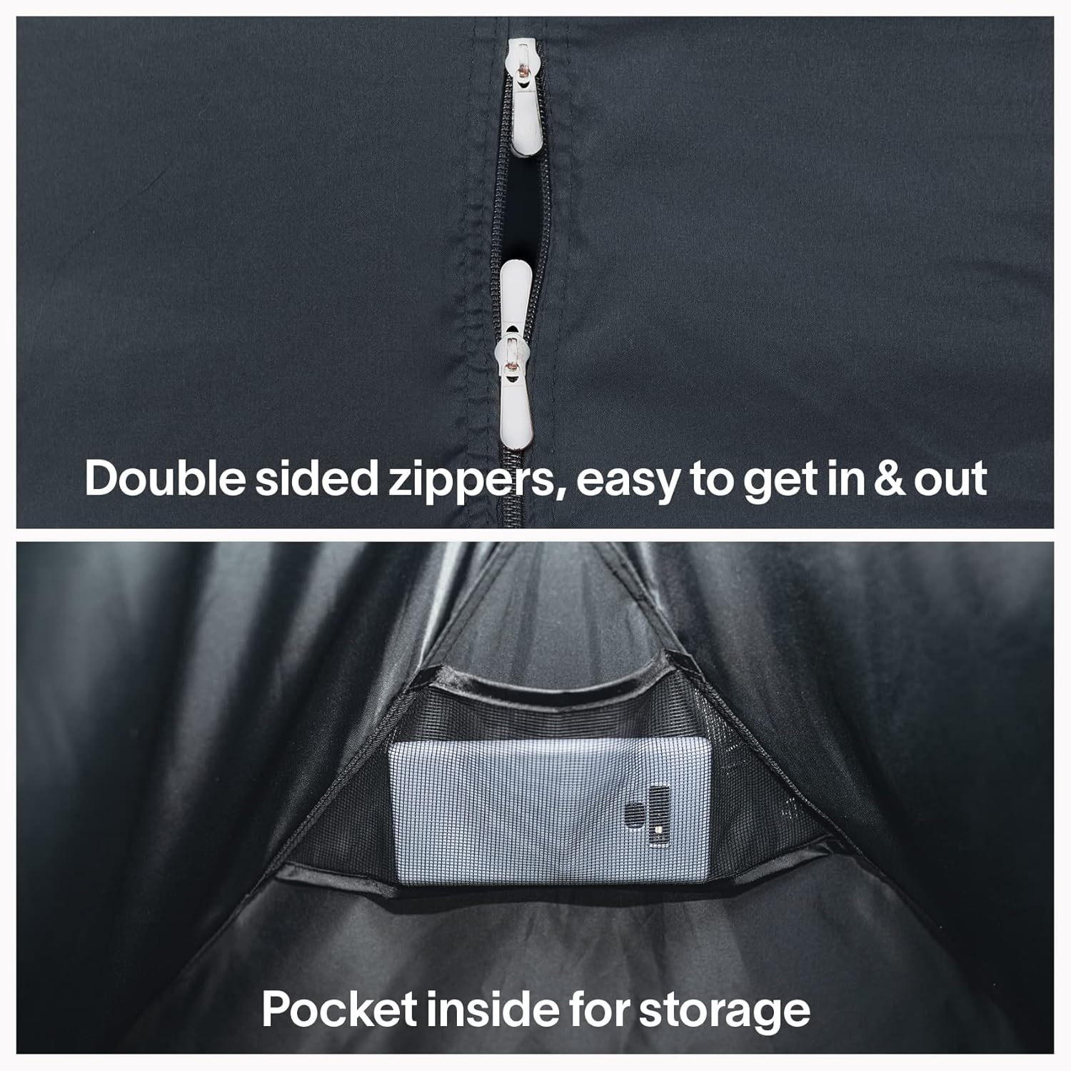 EighteenTek Bed Canopy Office Bed Tents Dream Tents Privacy Space Office Sleeping Tents Indoor Pop Up Portable One Person Lay Down NOT Sitting Frame Curtains Breathable Grey Cottage 75”x28”x31”H