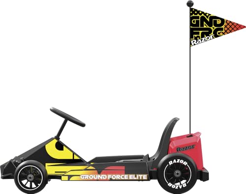 Razor Ground Force Elite - Electric Go-Kart for Ages 13+, Up to 14 MPH, Up to 40 Minutes of Continuous Use, 350-watt Hub-Driven Motor, Forward/Reverse Drive Switch, 36V Rechargeable Battery