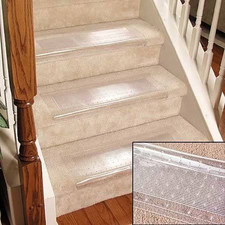 Decorx Clear Stair Treads Carpet Protectors Set of 2