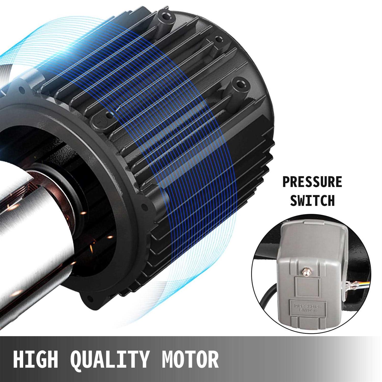 VEVOR Shallow Well Jet Pump with Pressure Switch 1HP Jet Water Pump 216.5 ft Cast Iron Jet Pump to Supply Fresh ell Water to Residential Homes Farms - Shop Hardware Tools Online Store