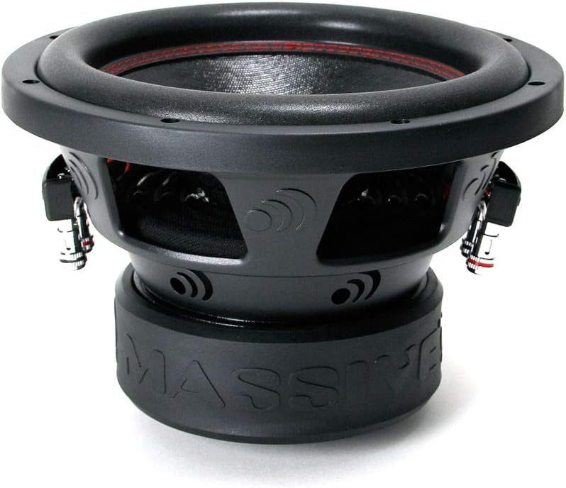 Massive Audio GTX102 – 10 Inch Car Audio Subwoofer, High Performance Subwoofer for Cars, Trucks, Jeeps - 10" Subwoofer 700 Watt RMS, 1400w MAX Dual 2 Ohm, 2.5 Inch Voice Coil. Sold Individually