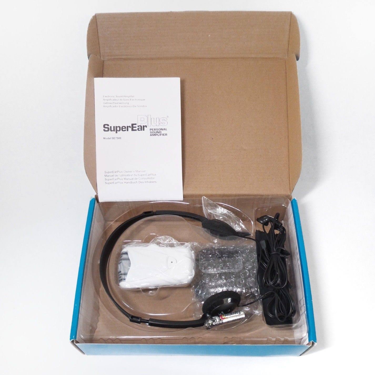 SuperEar Plus Sonic Personal Sound Amplifier SE7500 with Case, Headphones