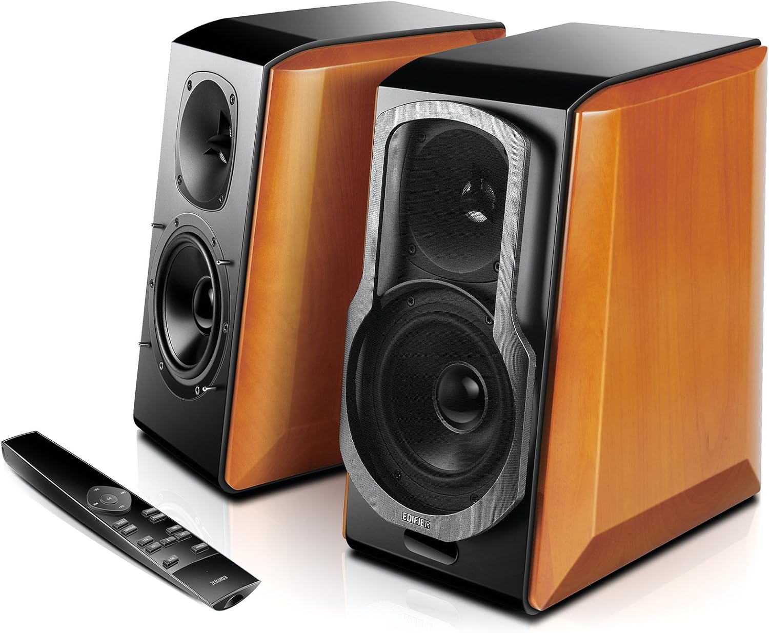 Edifier S2000pro Powered Bluetooth Bookshelf Speakers - Near-Field Active Studio Monitor Speaker with Wireless and Optical Input