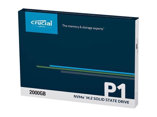 Crucial 2 TB Internal SSD - M.2 2280 - P1 - PCI Express 3.0 x4 (NVMe)