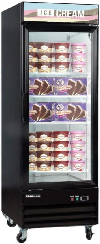 Retail Ice Cream Display Freezer & Frozen Treat Merchandiser; 23 Cubic Ft.