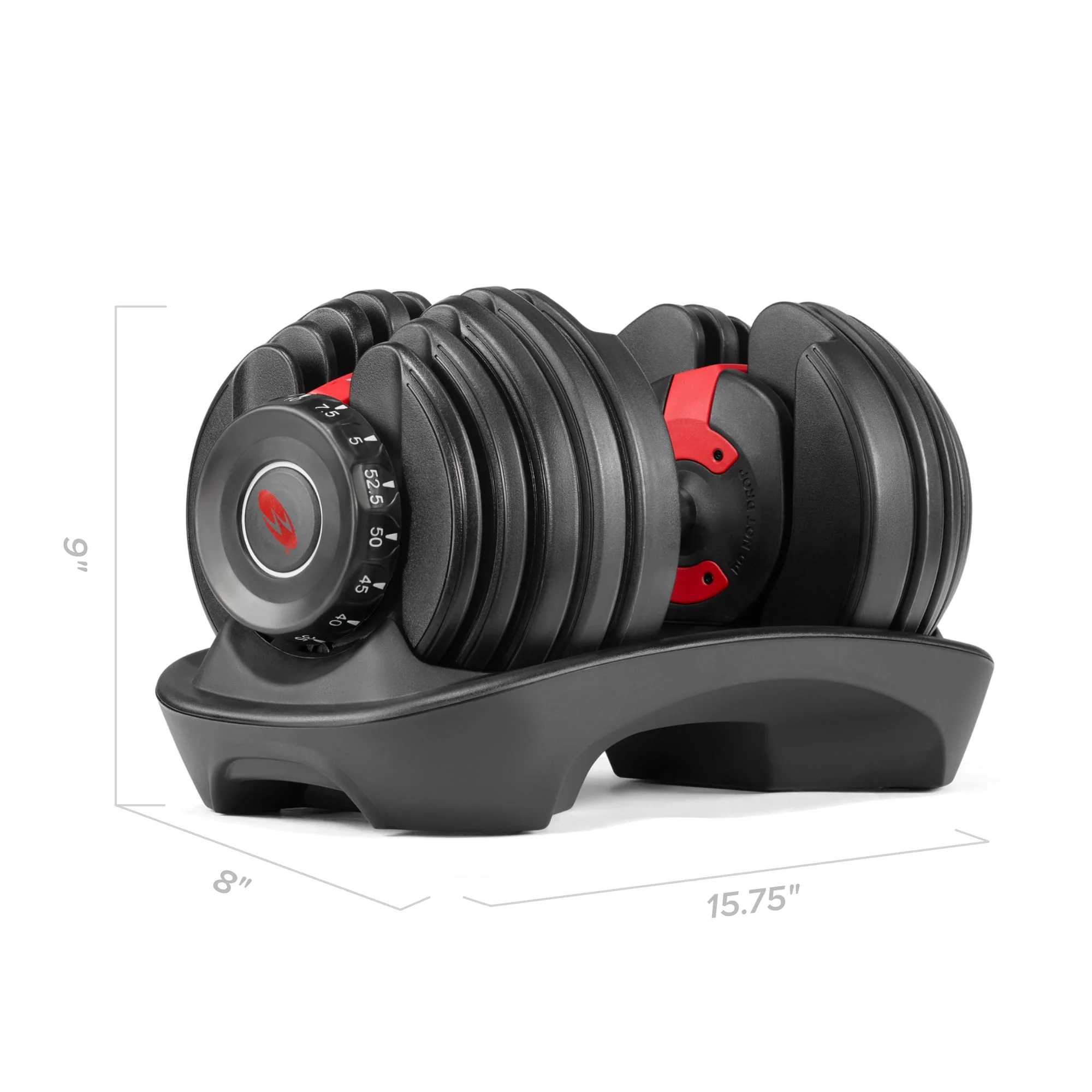 Bowflex SelectTech 552 Dumbbell, Adjustable, Single, Free 2-Month JRNY Membership