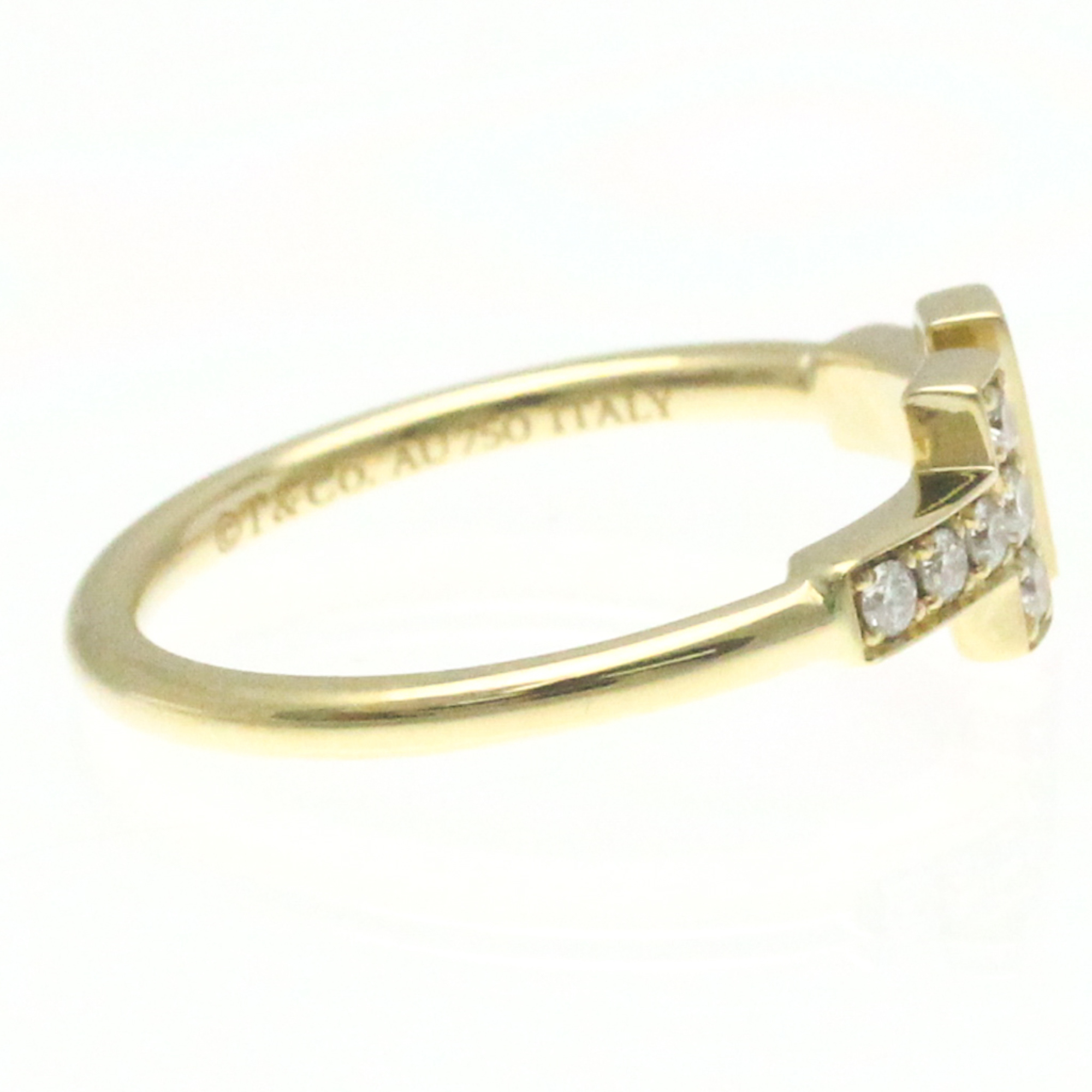 Pre-Owned Tiffany T Wire Ring Yellow Gold (18K) Fashion Diamond Band Ring Gold (Good)