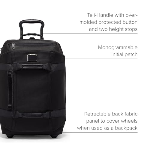 TUMI - Alpha Bravo International 2 Wheeled Duffel Backpack Carry-On - Ballistic Nylon - 21.8" X 14.0" X 9.0" - Black