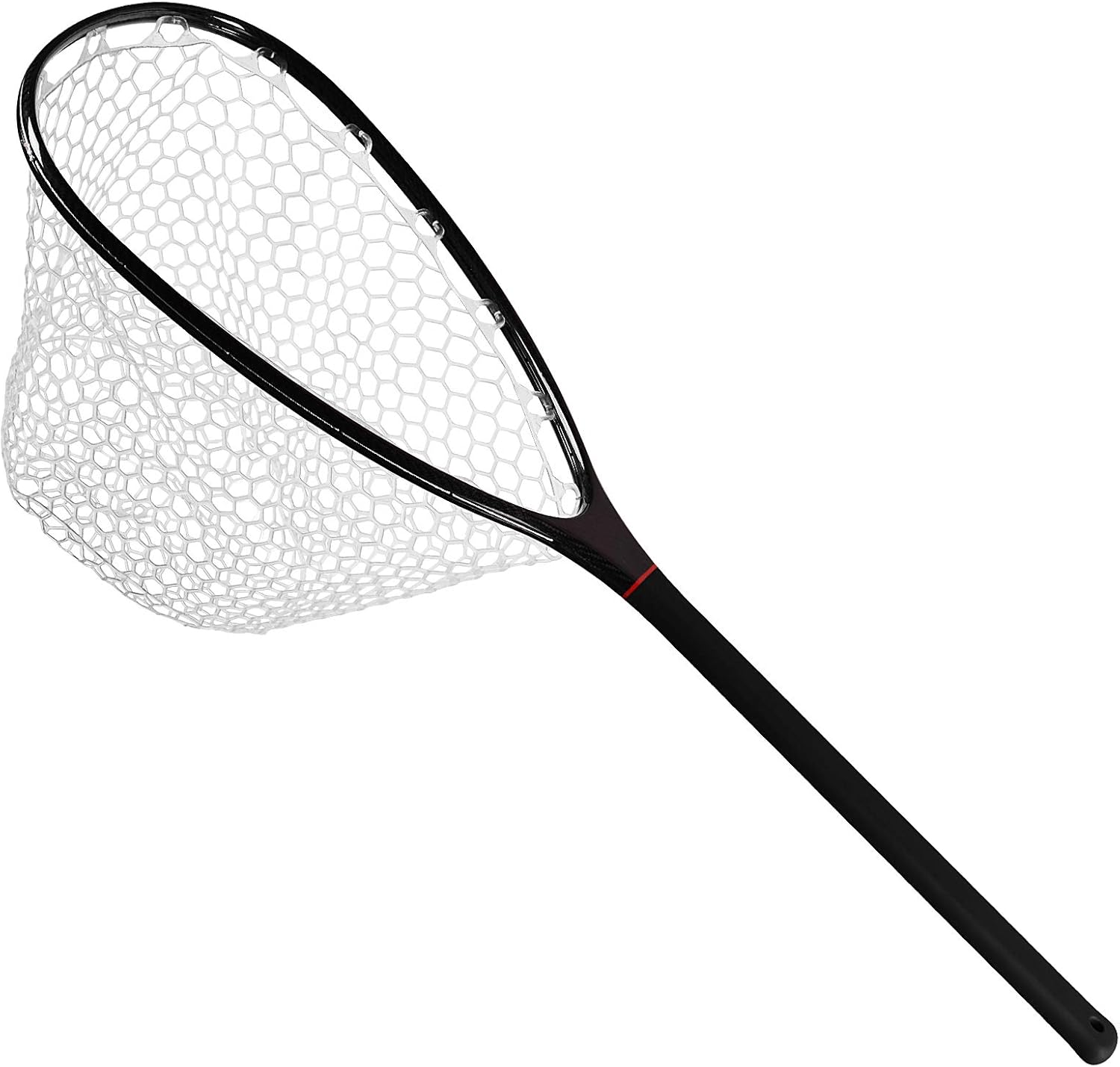 SF Fly Fishing Stealth Carbon Fiber Landing Net Soft Silicone Rubber Mesh Trout Catch