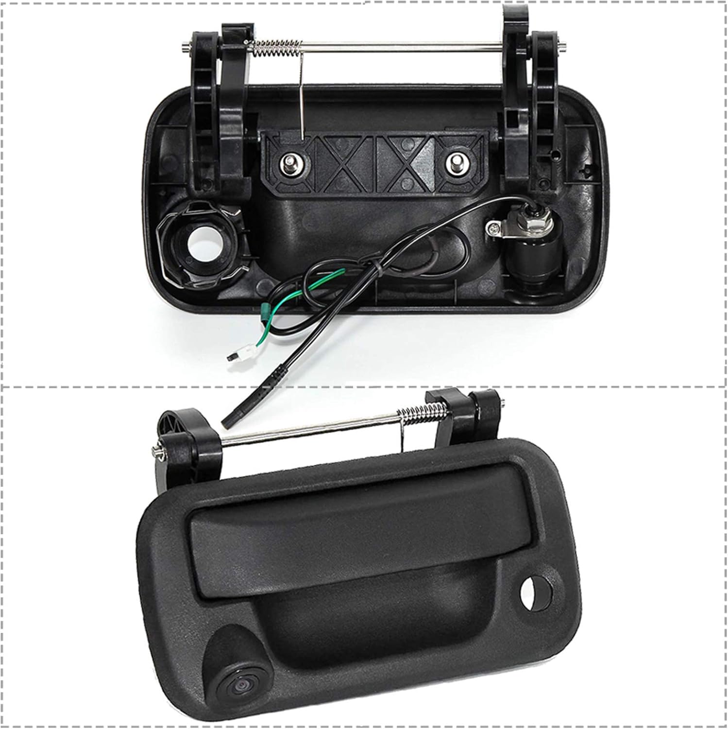 EWAY Tailgate Handle Backup Reverse Camera with 4.3 inch Rear View Mirror Monitor Kit for Ford F150 2004-2016/Super Duty F250/F350/F450/F550 2008-2016 Ford Explorer Lincoln Reversing Parking Camera