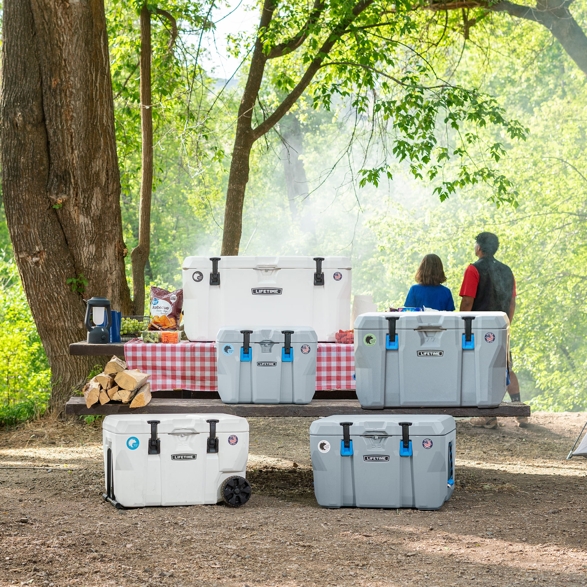Lifetime 55 Quart High Performance Polyethylene Cooler, Light Gray (90949)